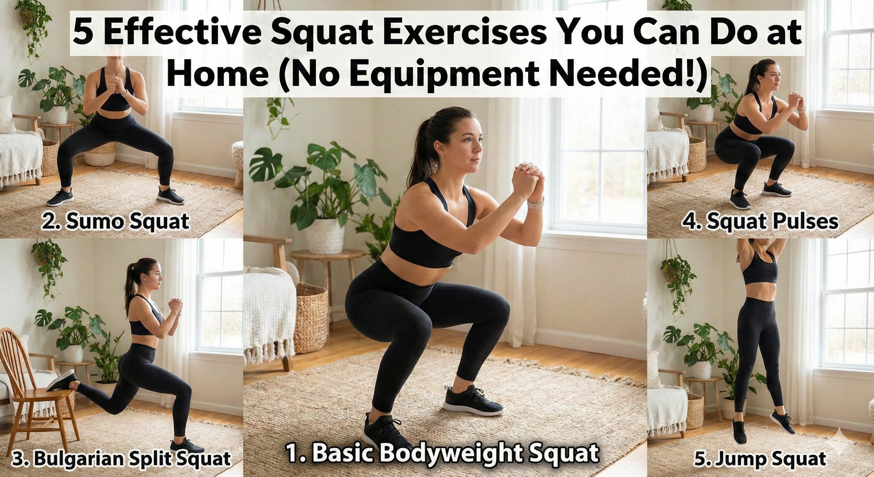 5 Squat Exercises To Do At Home