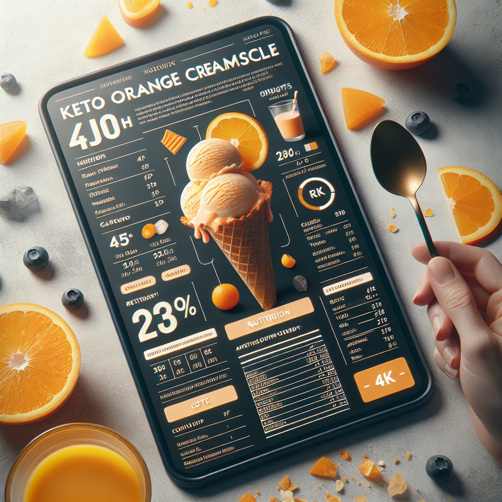 Keto Orange Creamsicle Ice Cream recipe and nutrition information